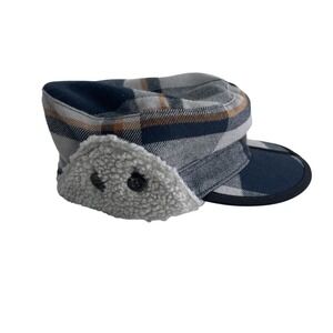 Outdoor Research Yukon Cap Small Navy Plaid Sherpa Lined Winter Hat